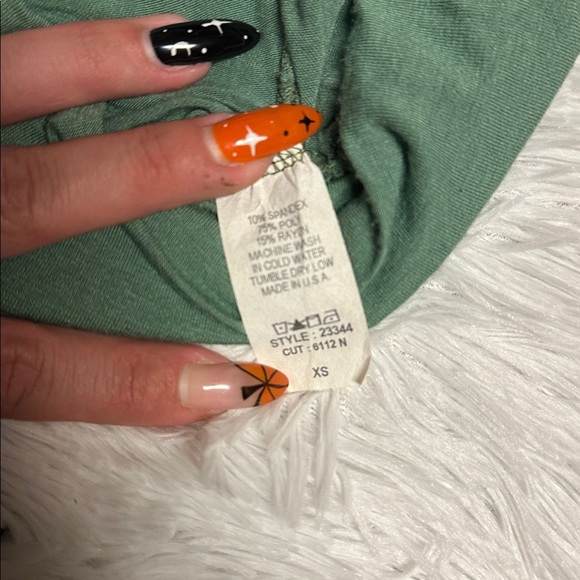 579 Vintage Green Double strap tank top - Picture 5 of 6